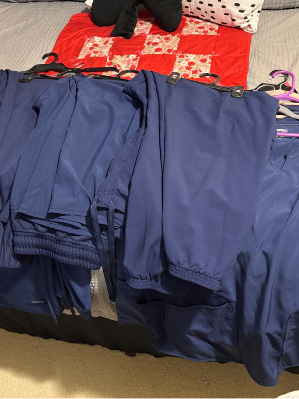 Huge Navy Blue Scrub Lot NWT/NWOT - Scrubstar, Cherokee, Hanes, Mukluks all 2XLP
